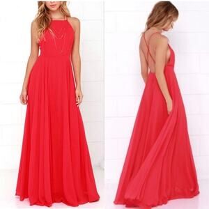 Red Lulu’s Mythical Kind Of Love Maxi Dress Gown Small